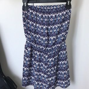 Strapless Patterned Romper